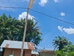 Riau Geger! Kades Sontang Terus Benahi Infrastruktur Kini 30 Lampu Jalan Terpasang