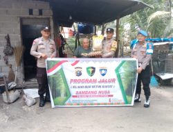 Manfaatkan Program JALUR,Polsek Tambusai Utara Salurkan Bantuan Sembako untuk Warga Kurang Mampu