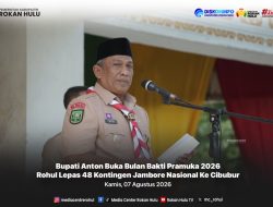 Bupati Anton Buka Bulan Bakti Pramuka 2026, Rohul Lepas 48 Kontingen Jambore Nasional ke Cibubur*